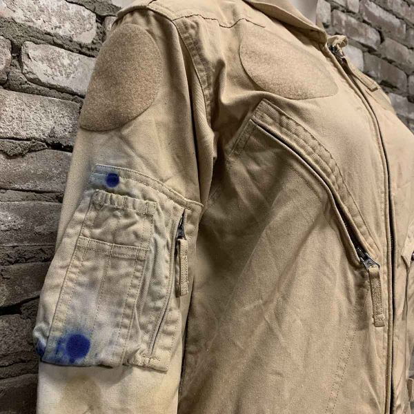 Sand coloured aircrew flightsuit right side view.