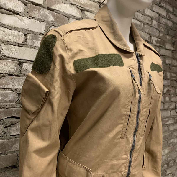 Sand coloured aircrew flightsuit right side view.
