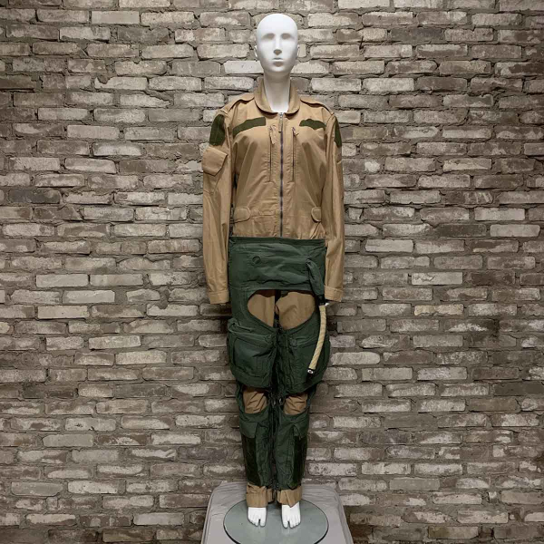 Secondhand Beaufort Mk10 anti-g trousers on a mannequin.