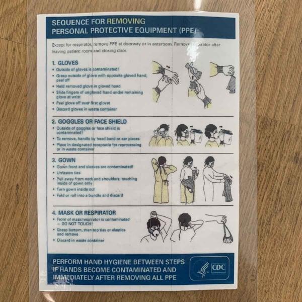 Brussels Airlines Airbus A330 OO-SFY PPE kit instruction.
