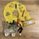 Two aircraft life vests and two oxygen masks for sale.