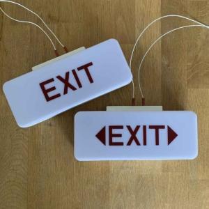 Airbus A340 exit marking signs.