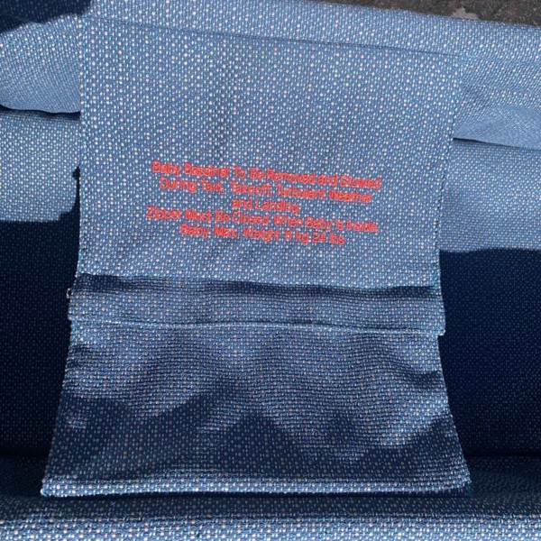 Aircraft baby bassinet embroidery.
