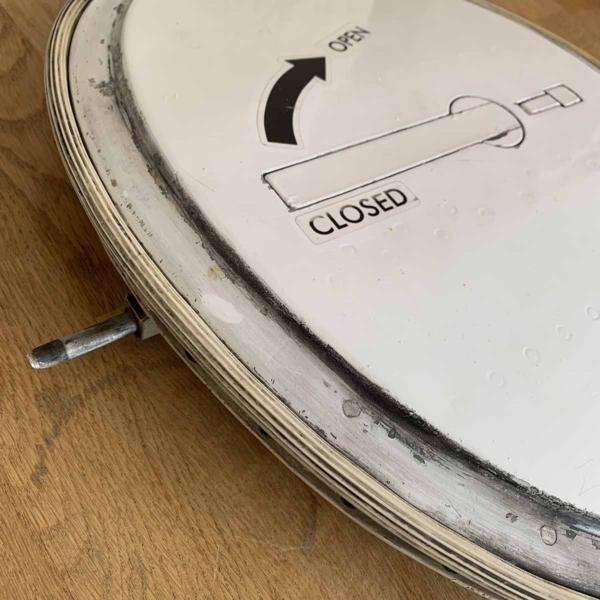 Detail of Air Hollandia Fokker 100 PH-ABW inspection hatch.
