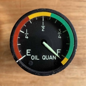 Aircraft oil quantity indicator for sale.