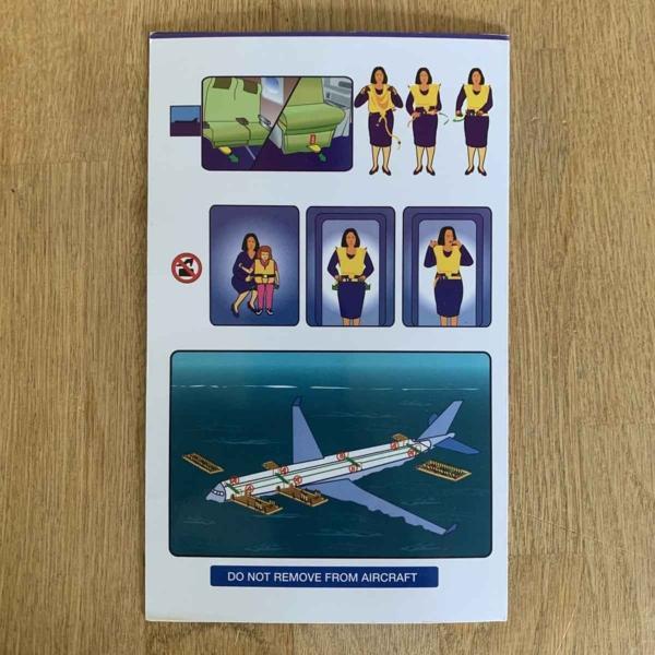 Air Mauritius Airbus A340 safety card for sale.