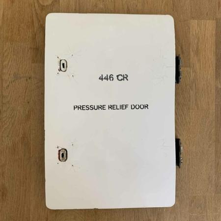 Mauritius Airlines Airbus A340 pressure relief door.