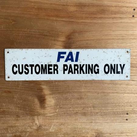 Fairbanks International Airport customer parking sign for sale.