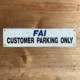 Fairbanks International Airport customer parking sign for sale.
