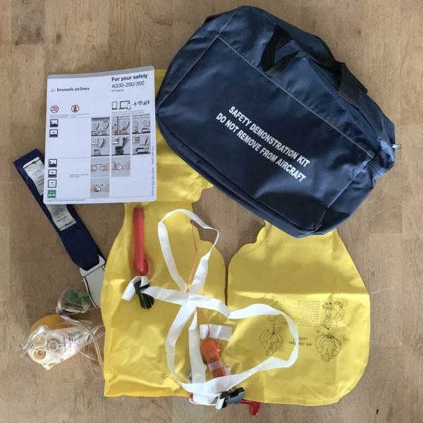 Passenger aircraft safety demonstration kit for sale.