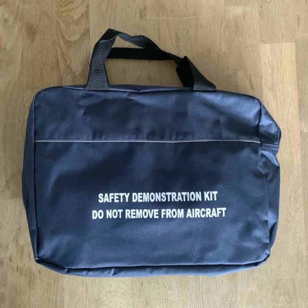 Passenger aircraft safety demonstration kit for sale.