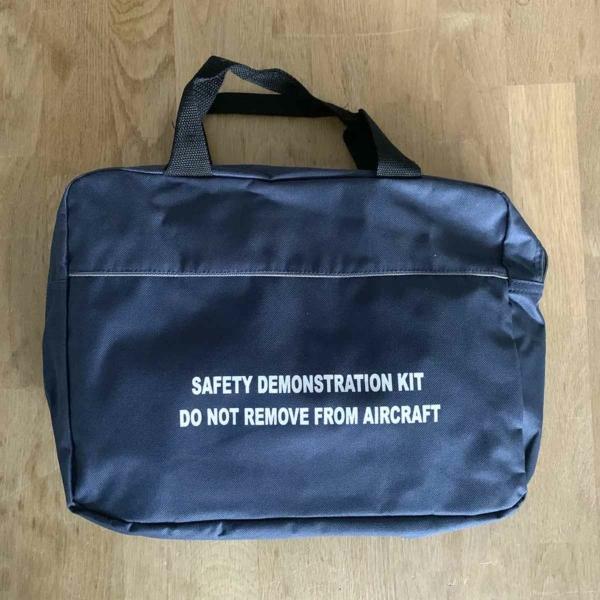 Passenger aircraft safety demonstration kit for sale.