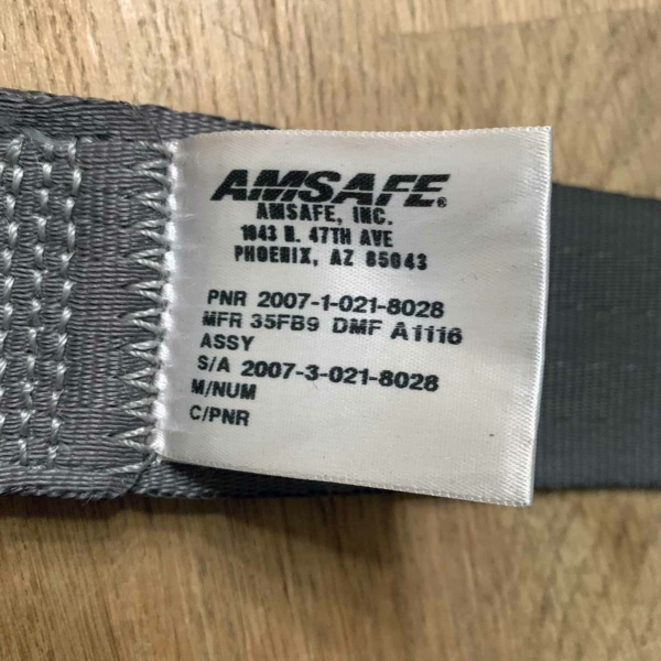 Aircraft AmSafe seatbelt for sale.