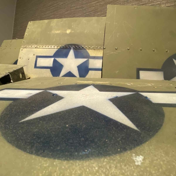 Skin panel of Douglas C-47B Dakota 44-76787 with USAAF roundel.