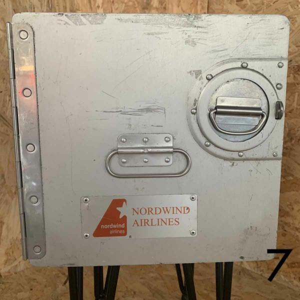 Aircraft galley container side table for sale.