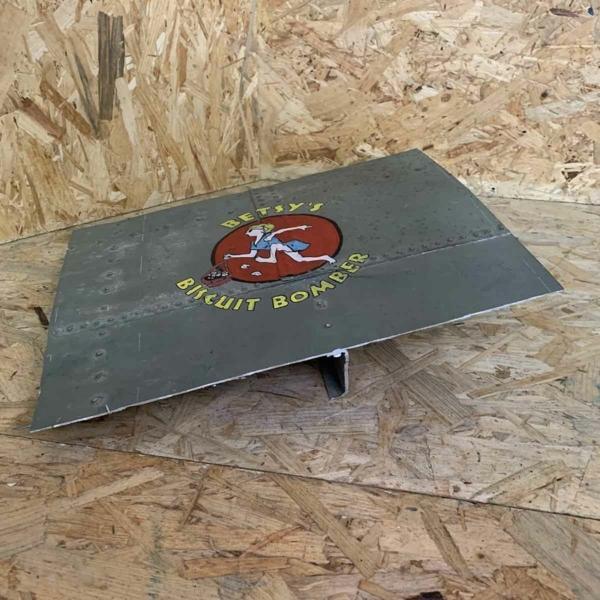 Skin panel of Douglas C-47B Dakota 44-76787 with Betsy's Biscuit Bomber nose art.