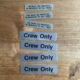 Metal crew only sign for aircraft for sale.