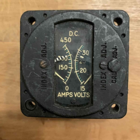 Aircraft DC amps volts indicator for sale.
