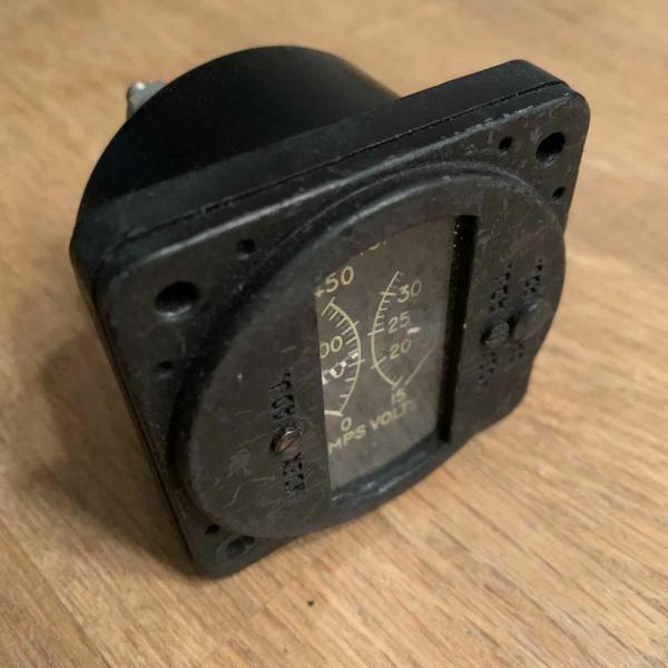 Aircraft DC amps volts indicator for sale.