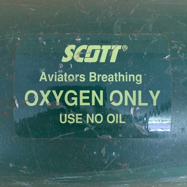 Scott aircraft oxygen bottle for sale.