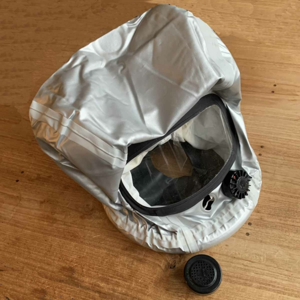 Air liquide protective breathing equipment, smoke hood for aircrew for sale.