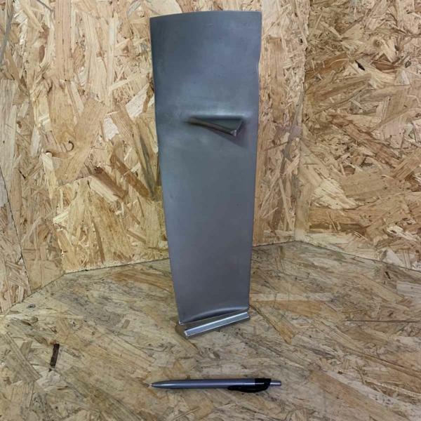 Polished Pratt & Whitney JT3D engine fan blade for sale.