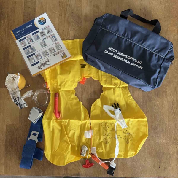 Passenger safety demonstration kit for sale.
