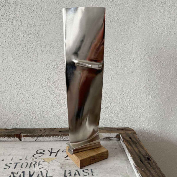 Chrome plated P&W JT8D fan blade for sale.