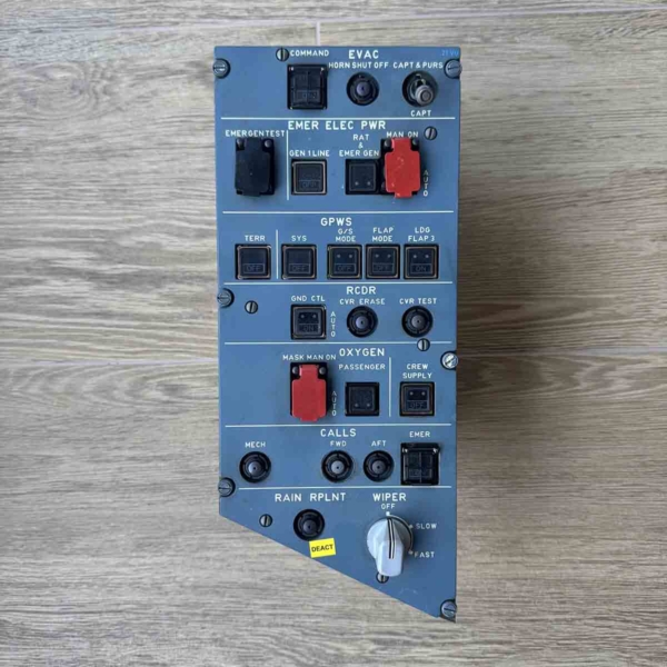 Airbus A320 21VU Overhead Control Indication Panel for sale.