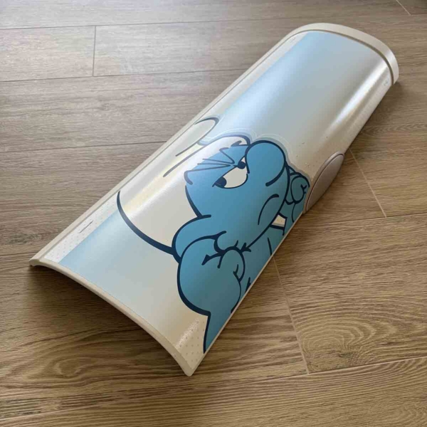 Brussels Airlines Airbus A320 OO-SND Aerosmurf luggage bin doors with Smurfs figures for sale.