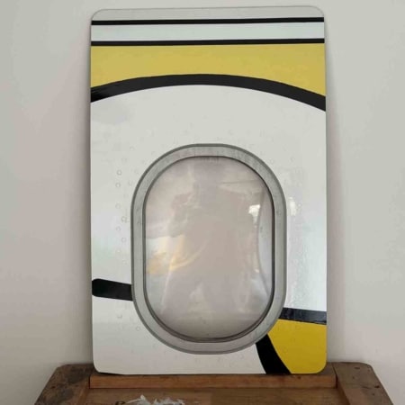 Former Brussels Airlines Airbus A320 OO-SND fuselage window for sale.