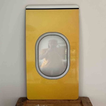 Former Brussels Airlines Airbus A320 OO-SND fuselage window for sale.
