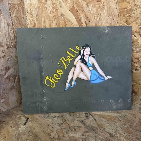 Skin panel of Douglas C-47B Dakota 44-76787 with Tico Belle nose art for sale.