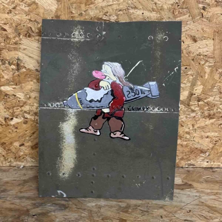 Skin panel of Douglas C-47B Dakota 44-76787 with Grumpy nose art for sale.