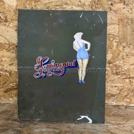 Skin panel of Douglas C-47B Dakota 44-76787 with Sentimental Journey nose art for sale.