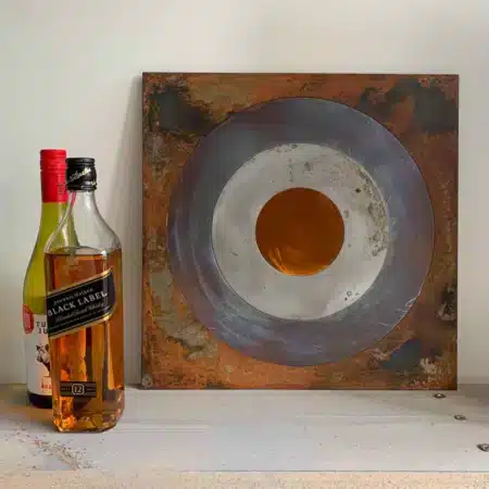 Steel artwork of RAF roundel for sale.